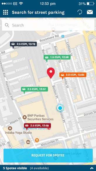 free parking spots map (search for smart parking)