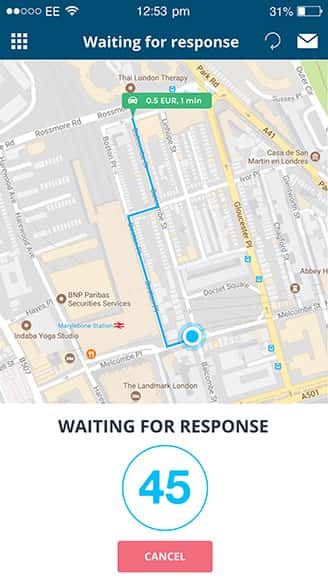 waiting for response (search for smart parking) | Spotee